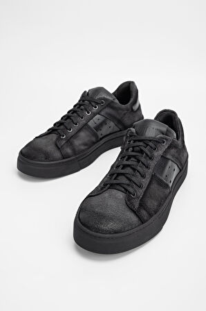 Valmenti Erkek Siyah grft Hakiki Deri Sneakers & Spor Ayakkabı 325 500-99 ERK AYK SK23/24