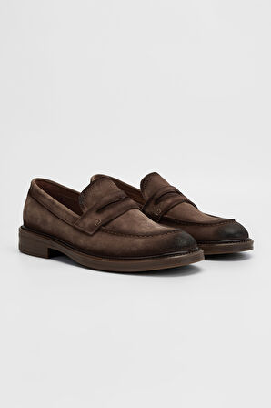 Valmenti Erkek Tarçın Süet Hakiki Deri Loafer Ayakkabı 325 13153-128 ERK AYK SK23/24