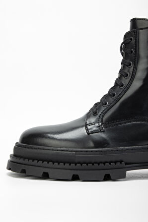 Valmenti Erkek Siyah mat açma Hakiki Deri Casual Bot 325 112-31 ERK BOT SK23/24