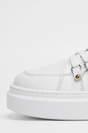 Valmenti Erkek Beyaz Hakiki Deri Sneakers & Spor Ayakkabı 352 19279-1 ERK AYK SK23/24