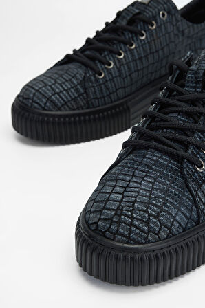 Valmenti Erkek Siyah Hakiki Deri Sneakers & Spor Ayakkabı 352 19299 ERK AYK SK23/24