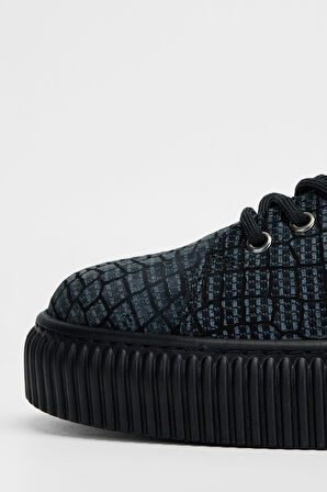 Valmenti Erkek Siyah Hakiki Deri Sneakers & Spor Ayakkabı 352 19299 ERK AYK SK23/24