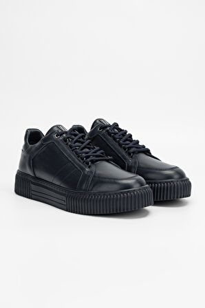 Valmenti Erkek Lacivert Hakiki Deri Sneakers & Spor Ayakkabı 352 19270 ERK AYK SK23/24