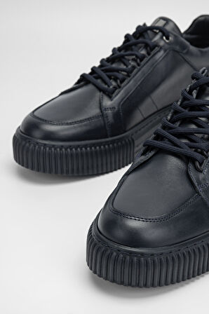 Valmenti Erkek Lacivert Hakiki Deri Sneakers & Spor Ayakkabı 352 19270 ERK AYK SK23/24