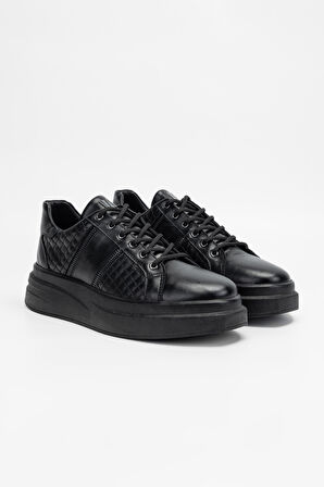 Valmenti Erkek Siyah Hakiki Deri Sneakers & Spor Ayakkabı 352 19229 ERK AYK SK23/24