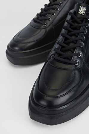 Valmenti Erkek Siyah Hakiki Deri Sneakers & Spor Ayakkabı 352 19173 ERK AYK SK23/24