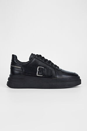 Valmenti Erkek Siyah Hakiki Deri Sneakers & Spor Ayakkabı 352 19173 ERK AYK SK23/24