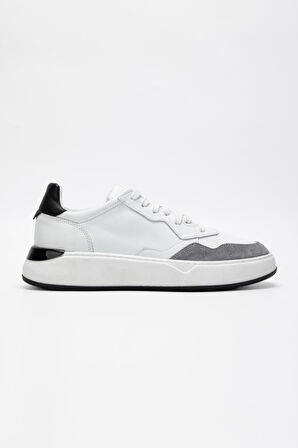 Valmenti Erkek Beyaz/gri Hakiki Deri Sneakers & Spor Ayakkabı 698 1078-5 ERK AYK SK23/24