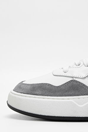 Valmenti Erkek Beyaz/gri Hakiki Deri Sneakers & Spor Ayakkabı 698 1078-5 ERK AYK SK23/24