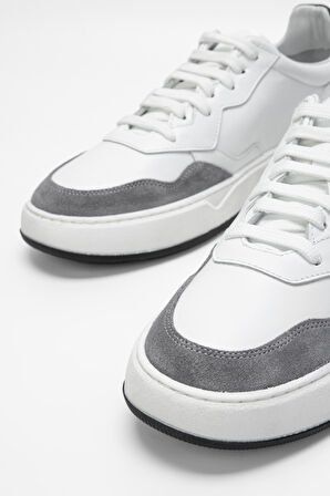 Valmenti Erkek Beyaz/gri Hakiki Deri Sneakers & Spor Ayakkabı 698 1078-5 ERK AYK SK23/24