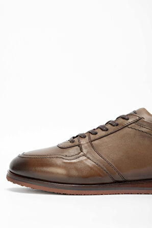 Tamer Tanca Erkek Hakiki Deri Kahverengi Casual Ayakkabı 987 080 ERK AYK SK23/24 CEVIZ