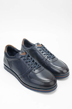 Tamer Tanca Erkek Hakiki Deri Lacivert Casual Ayakkabı 987 080 ERK AYK SK23/24 LACIVERT