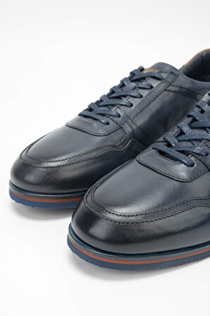 Tamer Tanca Erkek Hakiki Deri Lacivert Casual Ayakkabı 987 080 ERK AYK SK23/24 LACIVERT