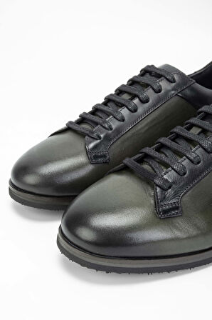 Tamer Tanca Erkek Hakiki Deri Haki Casual Ayakkabı 987 081 ERK AYK SK23/24 HAKI