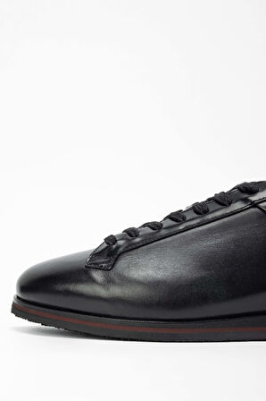 Tamer Tanca Erkek Hakiki Deri Siyah Deri Casual Ayakkabı 987 081 ERK AYK SK23/24 SIYAH DR