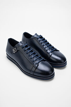 Valmenti Erkek Lacivert Hakiki Deri Casual Ayakkabı 987 082 ERK AYK SK23/24