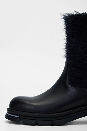 Valmenti Kadın Siyah Hakiki Deri Casual Bot 231 3061 BN BOT SK23/24