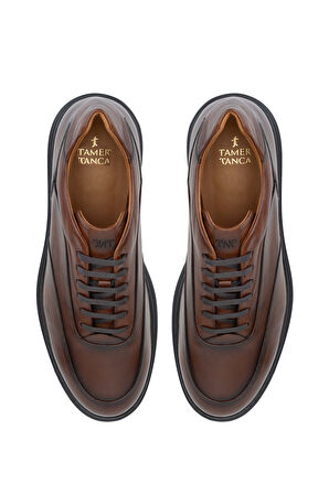 Tamer Tanca Erkek Hakiki Deri Kahverengi Casual Ayakkabı 183 28952 ERK AYK SK23/24 KAHVE ALK