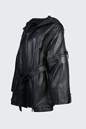 Valmenti Kadın Siyah zig Hakiki Deri Mont 571 Z-542 BYN DERIMONT SK23/24