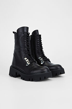 Valmenti Kadın Siyah Hakiki Deri Casual Bot 926 2208-1 BN BOT SK23/24