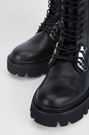 Valmenti Kadın Siyah Hakiki Deri Casual Bot 926 2208-1 BN BOT SK23/24