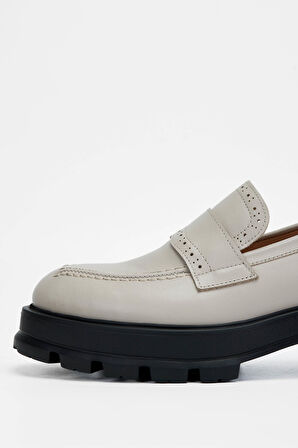 Tamer Tanca Kadın Hakiki Deri Vizon Loafer Ayakkabı 775 4110 BN AYK SK23/24 VIZON DR