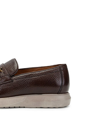 Tamer Tanca Erkek Hakiki Deri Kahverengi Loafer Ayakkabı 183 22207 ERK AYK SK23/24 KAHVE