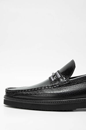 Tamer Tanca Erkek Hakiki Deri Siyah Loafer Ayakkabı 342 7876 ERK AYK SK23/24 SIYAH GYK