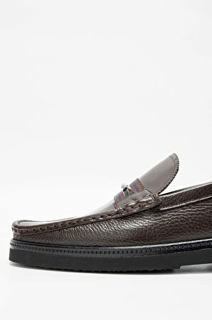 Tamer Tanca Erkek Hakiki Deri Kahverengi Loafer Ayakkabı 342 7876 ERK AYK SK23/24 KAHVE GYK