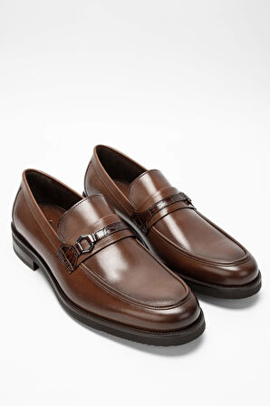 Tamer Tanca Erkek Hakiki Deri Taba Makosen Ayakkabı 342 7360 ERK AYK SK23/24 TABA MLK