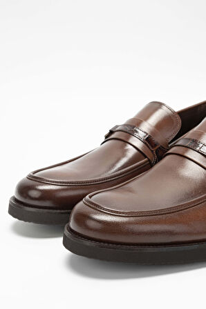 Tamer Tanca Erkek Hakiki Deri Taba Makosen Ayakkabı 342 7360 ERK AYK SK23/24 TABA MLK