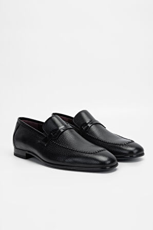 Valmenti Erkek Siyah gyk Hakiki Deri Loafer Ayakkabı 342 8713 ERK AYK SK23/24
