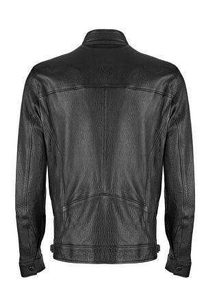 Tamer Tanca Erkek Hakiki Deri Siyah Jumbo Deri Mont 974 TT-01 ERK DERIMONT Y23 SIYAH JUMBO