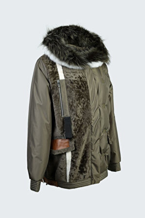 Valmenti Kadın Haki KURK/DERI/KUMAS Deri Mont 616 5118 BN MONT SK23/24