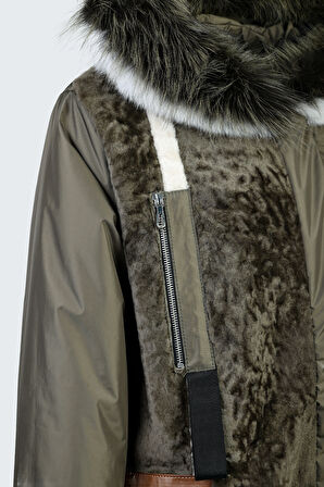 Valmenti Kadın Haki KURK/DERI/KUMAS Deri Mont 616 5118 BN MONT SK23/24