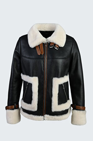 Valmenti Kadın Siyah Hakiki Deri Mont 616 6120 BN DERIMONT SK23/24