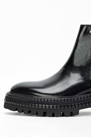 Tamer Tanca Erkek Hakiki Deri Siyah Açma Casual Bot 537 3376 ERK BOT SK23/24 SIYAH ACMA