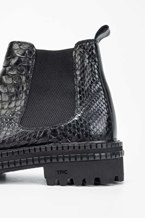 Tamer Tanca Erkek Hakiki Deri Siyah Casual Bot 537 3376 ERK BOT SK23/24 SIYAH YLN