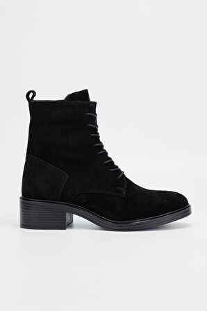 Valmenti Kadın Siyah Süet Deri Casual Bot 312 6660 BN BOT SK23/24