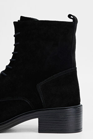 Valmenti Kadın Siyah Süet Deri Casual Bot 312 6660 BN BOT SK23/24