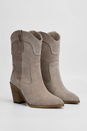 Valmenti Kadın Sampanya Süet Hakiki Deri Casual Bot 312 55203 BN BOT SK23/24