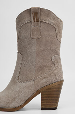 Valmenti Kadın Sampanya Süet Hakiki Deri Casual Bot 312 55203 BN BOT SK23/24