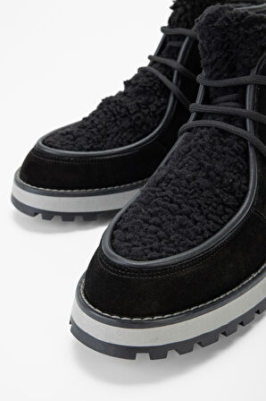 Valmenti Kadın Siyah Süet Hakiki Deri Casual Bot 902 6062 BN BOT SK23/24