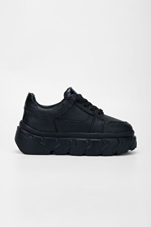 Valmenti Kadın Siyah Floter Hakiki Deri Sneakers & Spor Ayakkabı 1011 6186 BN AYK SK23/24