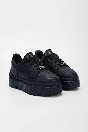 Valmenti Kadın Siyah Floter Hakiki Deri Sneakers & Spor Ayakkabı 1011 6186 BN AYK SK23/24