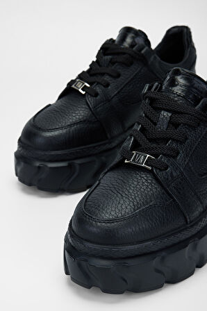 Valmenti Kadın Siyah Floter Hakiki Deri Sneakers & Spor Ayakkabı 1011 6186 BN AYK SK23/24
