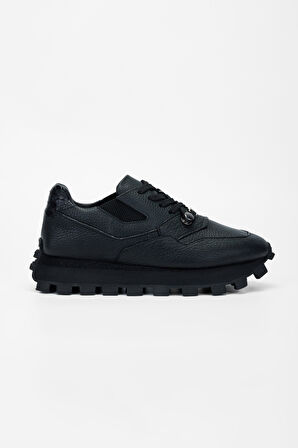Valmenti Kadın Siyah Floter Hakiki Deri Sneakers & Spor Ayakkabı 1011 6215 BN AYK SK23/24