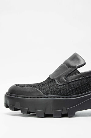 Tamer Tanca Erkek Hakiki Deri Siyah Loafer Ayakkabı 698 1061-6 ERK AYK SK23/24 SIYAH