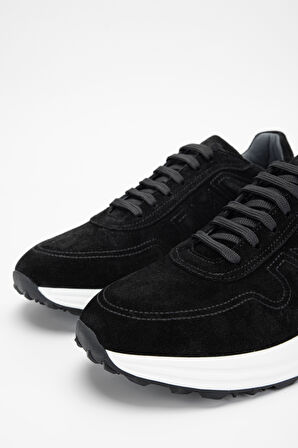 Valmenti AgathoErkek Siyah Süet Hakiki Deri Sneakers & Spor Ayakkabı 698 1088-1 ERK AYK SK23/24