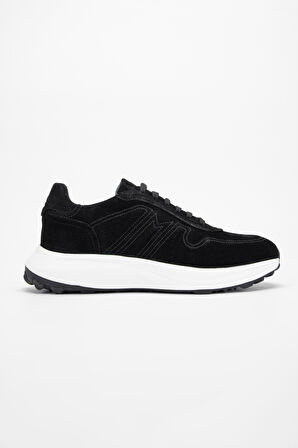 Valmenti AgathoErkek Siyah Süet Hakiki Deri Sneakers & Spor Ayakkabı 698 1088-1 ERK AYK SK23/24